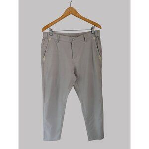 Jack Archer Mens Stone Gray Stretch Performance Chino Pants 33x28 Slim Fit Polye